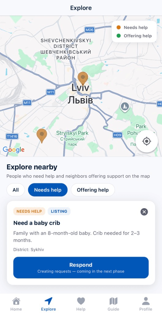 Putivnyk — explore map with nearby listings